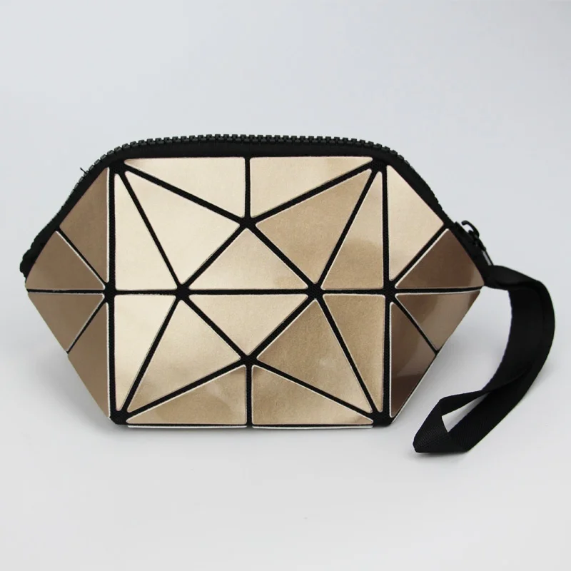

Fashion Geometric Cosmetic Bag For Women Luminous Swimming Bag Ladies Zipper Cosmetics Organizer Folding Travel Make Up Bag