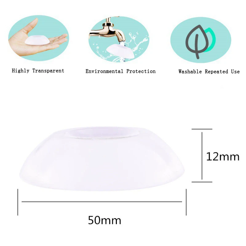 

4 Pcs Door Stopper Protector Self Adhesive Door Handle Bumper Transparent Silicone Door Handle Anti-collision Pad Strong Sticker