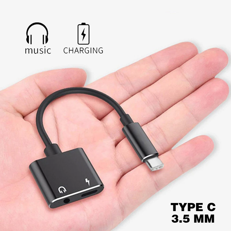 Адаптер кабеля для наушников 2 в 1 Usb Type C штекер 3 5 мм разъем AUX Xiaomi Huawei