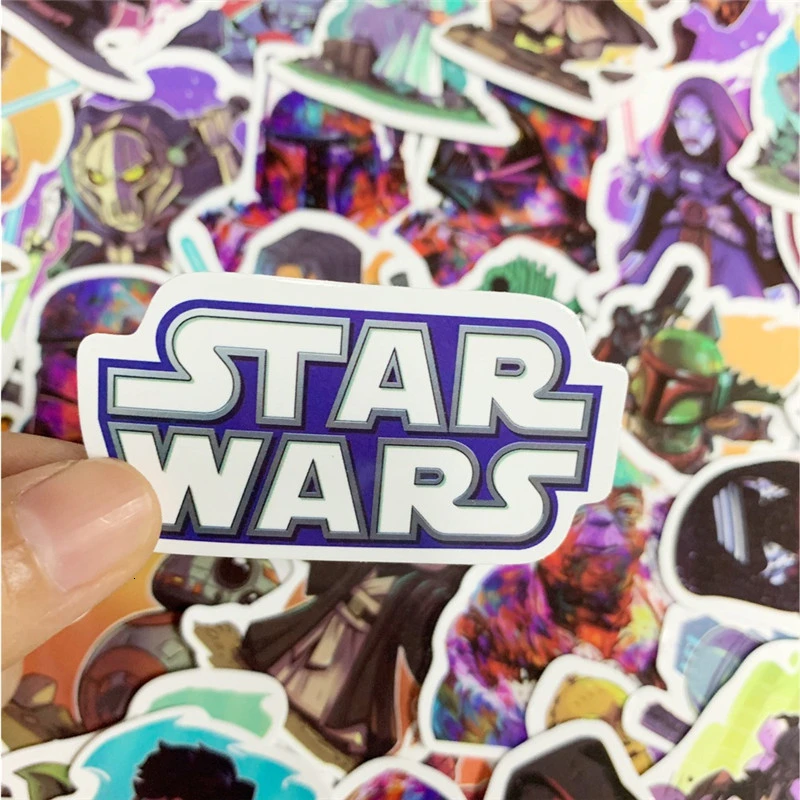 50PCS Cute Cartoon Star Wars Stickers Room Decoration for Living Room Outdoor Camping Laptop Luggage Car Wall Sticker Wall Decor
