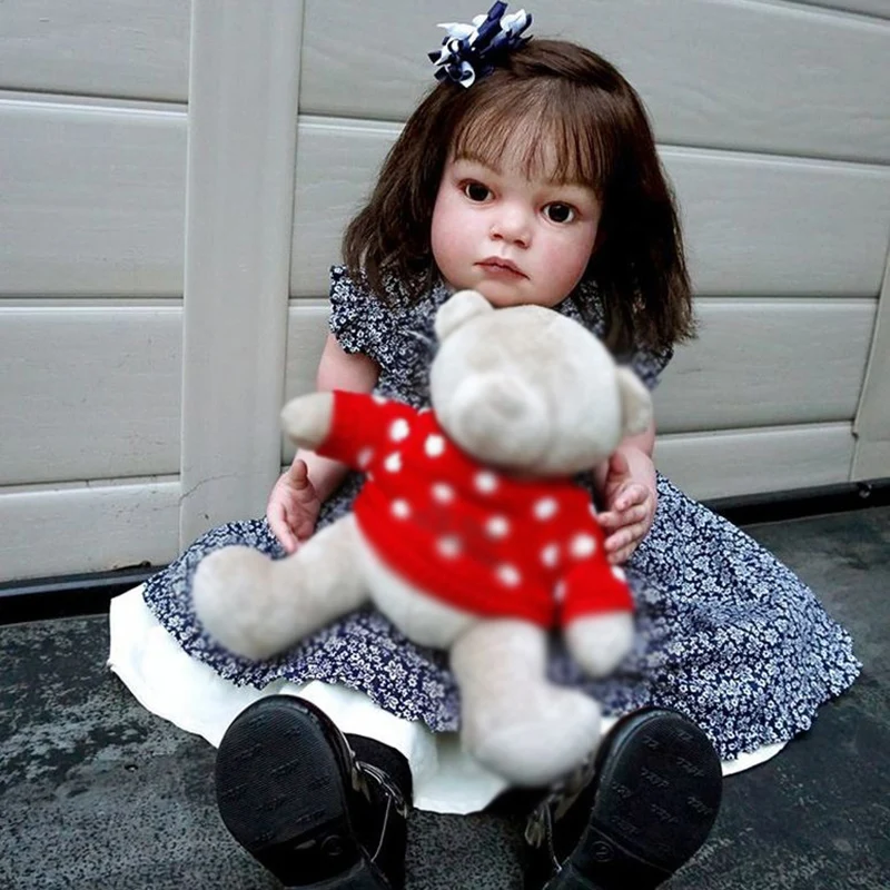 

Reborn Doll Kit 28Inch Huge Toddler Tatiana with Bent Leg Doll Fresh Color Kit with Body Included