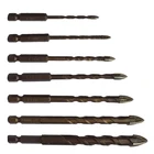 157 шт.компл. крест шестигранные плитки биты Стекло Керамика бетона Расширитель отверстий комплект твердосплавный режущий инструмент треугольное сверло Размеры 345681012 мм