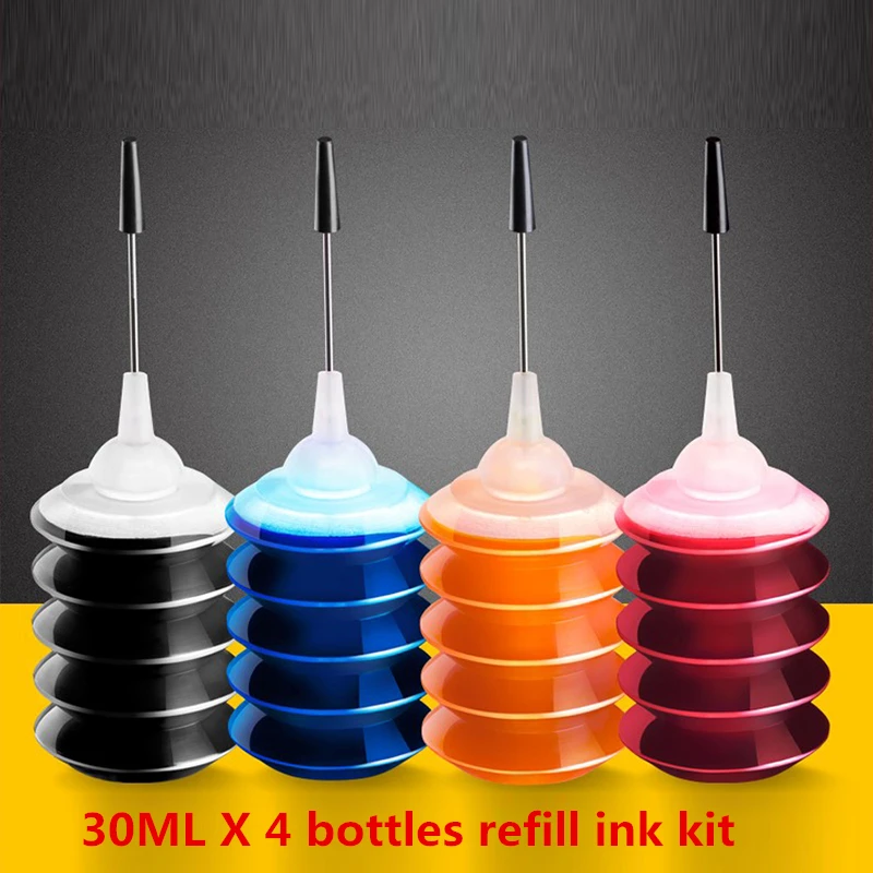 4 color 120ML ink Россия Беларусь 2130 123 чернильные картриджи многоразового замена для hp 123 для hp с чернилами hp Deskjet 1110 2130 2132 2133 3630 3632 3638 4520 - Цвет: 4 color 120ML ink