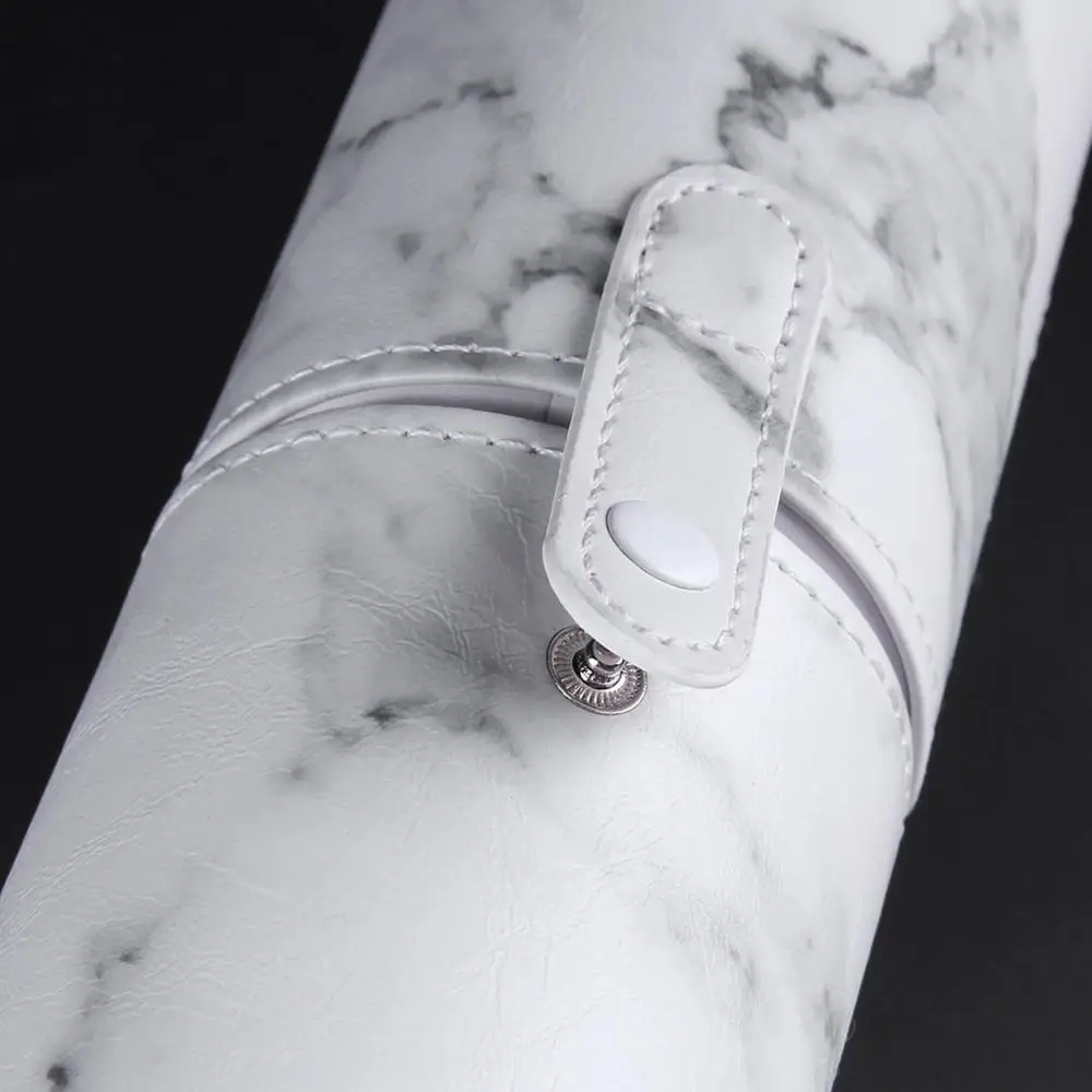 Портативная полиуретановая мраморная коробка для макияжа органайзер