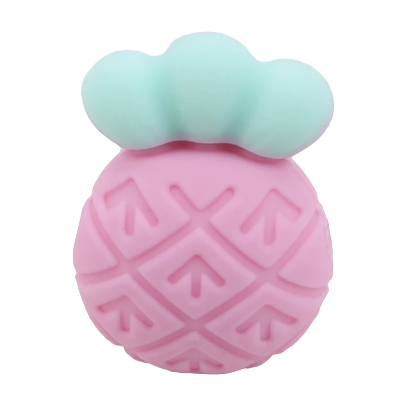 

5 Pcs Silicone Beads Baby Teether Pacifier DIY Jewelry Necklace Bracelet Pendant Pineapple Teething Non Toxic Newborn Nursing