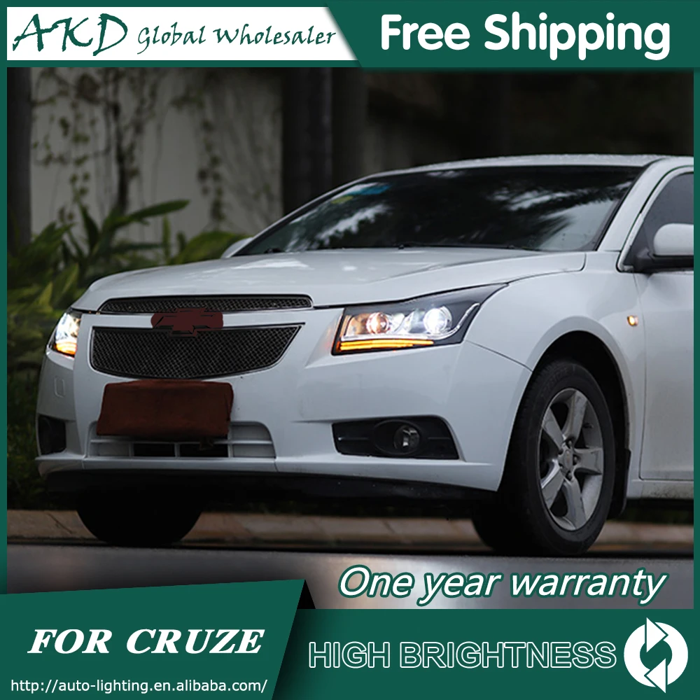 AKD автомобильный Стайлинг для Chevrolet Cruze фары 2009- светодиодный фары DRL фара Q5 Биксеноновые линзы Высокий Низкий луч парковка