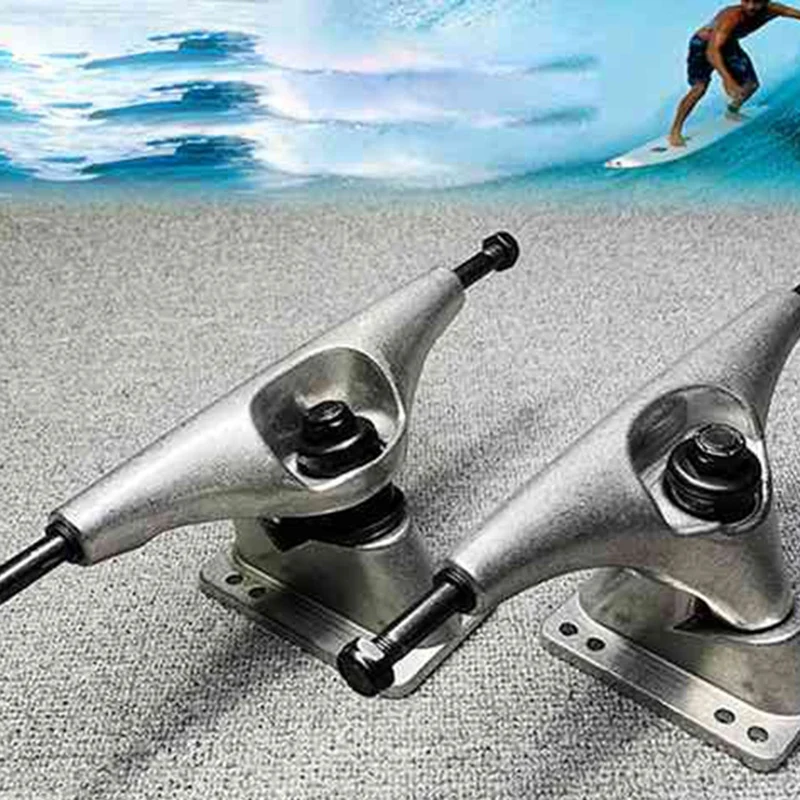 

STRIKATE Longboard Surf Truck 6.25Inch with 160mm Axle 76mm x 45mm Offroad Rubber Wheels and ABEC-11 Bearing