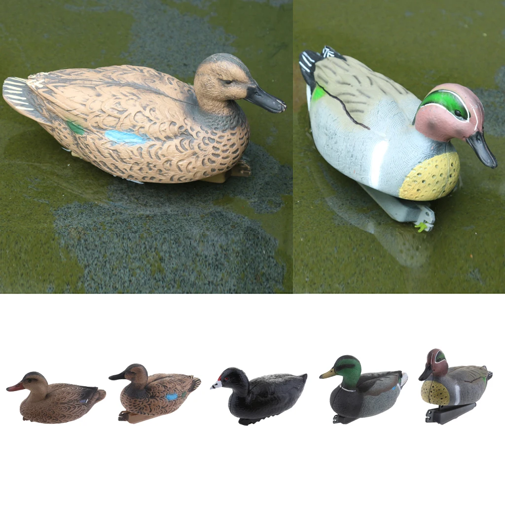 

5 Types Realistic Floating Duck Fishing Hunting Decoy Toy Ornament Garden Scarer Repeller Scarecrow Animal Statues Home Decor