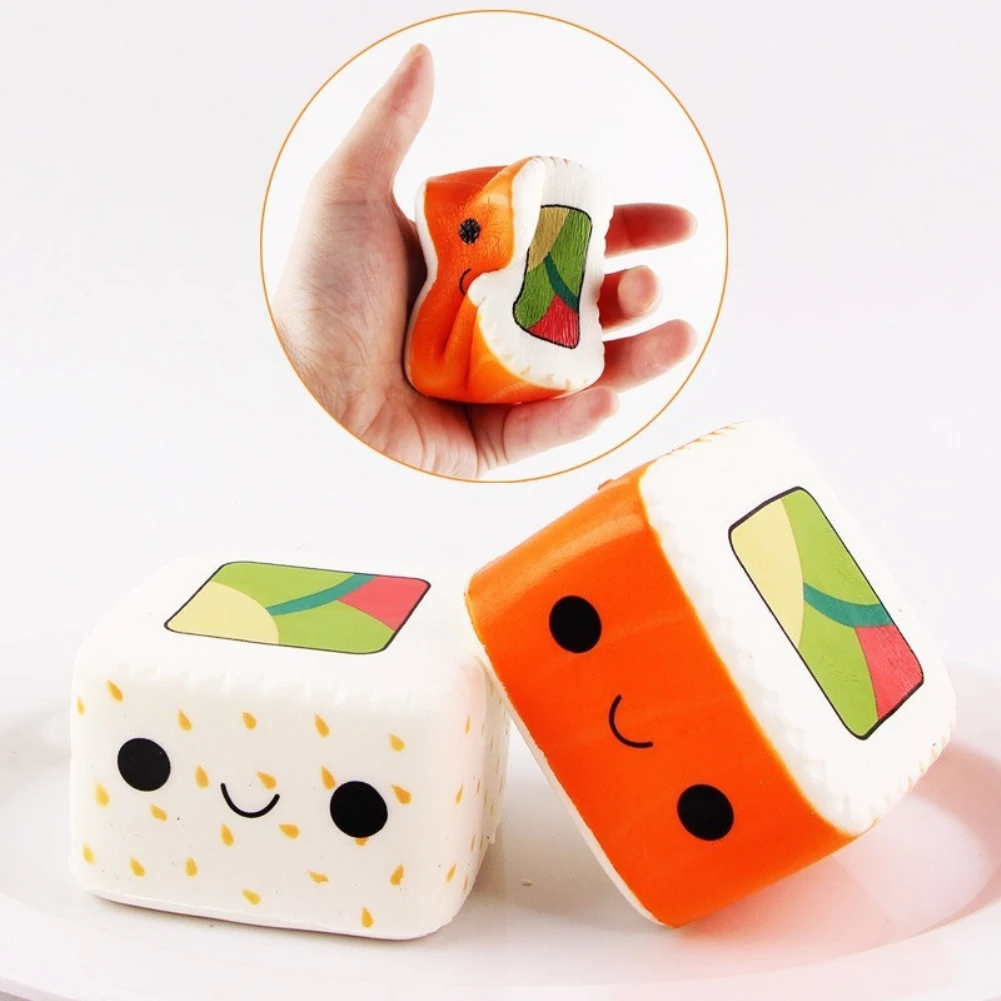 

Squeeze Cute Sushi Shape Phone Straps Stress Relief Slow Rising Squeeze Toys