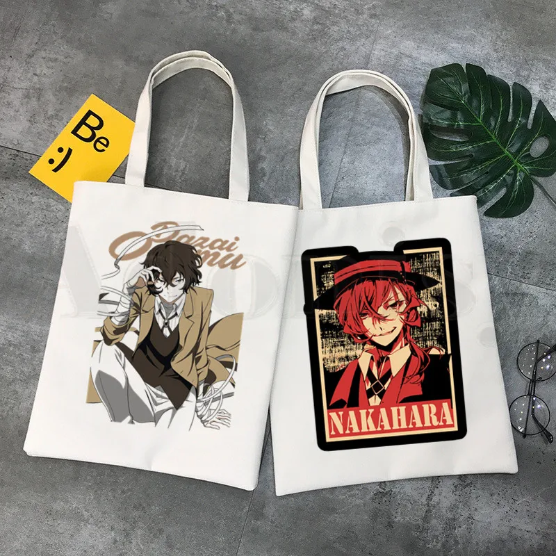 Bungou бродячие собаки Осаму дадзай аниме мультфильм принт сумки для покупок