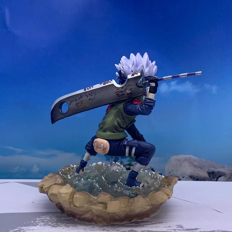 

10cm Hatake Kakashi Anime Action Figure GK Q Version Kakashi Captain of Class 7 PVC Collection Model Dolls Toys for Gifts