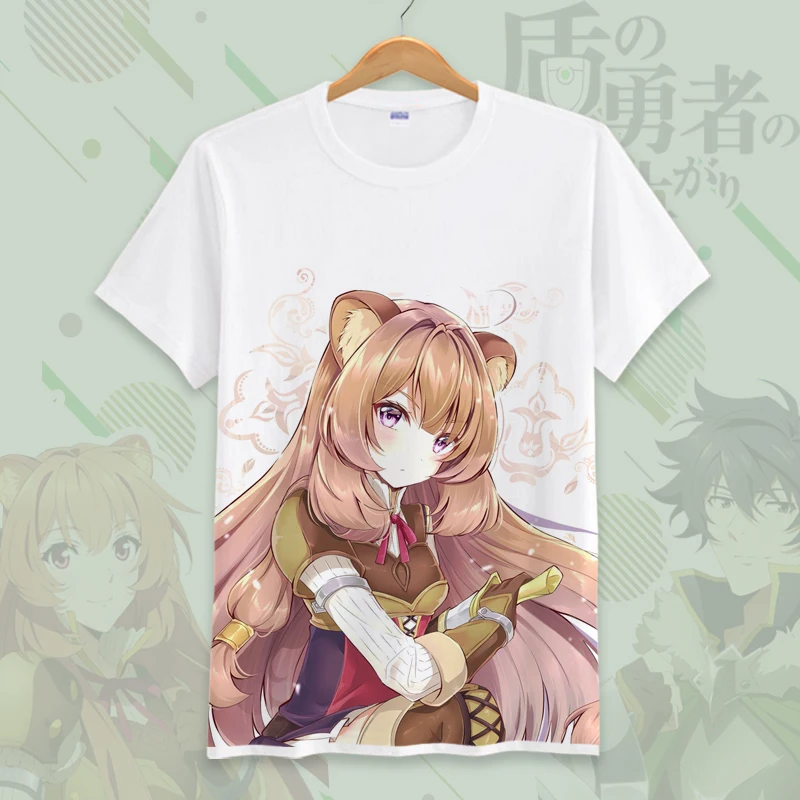 Летняя футболка с изображением героев из игры The Rising of the Shield Hero японским аниме