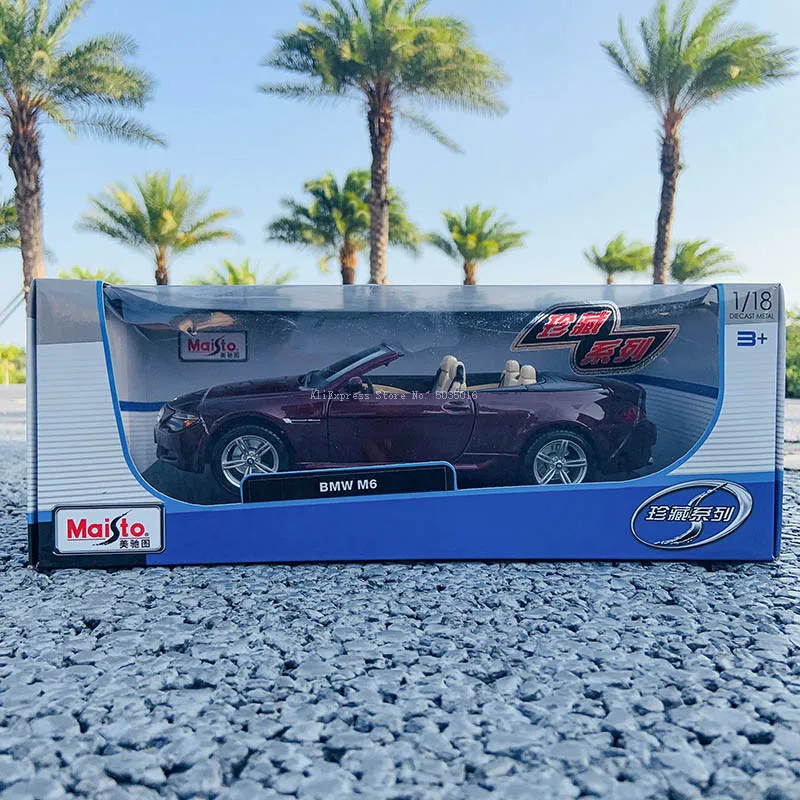 Ретро модель автомобиля Maisto 1:18 BMW M6 из сплава Классическая украшение для