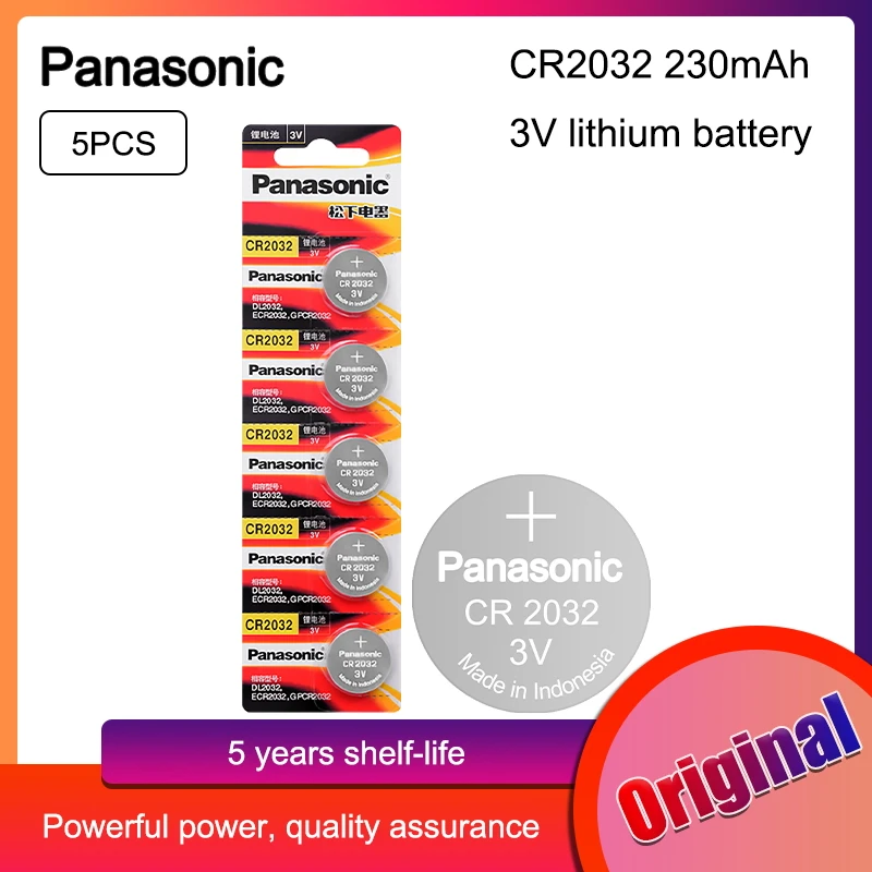 Часовые часы PANASONIC Cr2032 5 шт. литиевые батарейки с кнопкой монеткой 3 в 2032|Часовые
