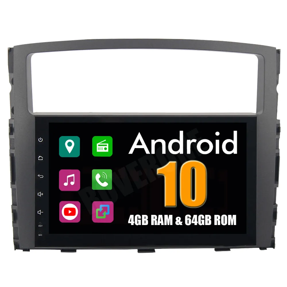 For Mitsubishi Pajero V97 V93 2006+ Android 10 9'' Car Multimedia Radio Stereo GPS Navigation Head Unit Audio Video Player |