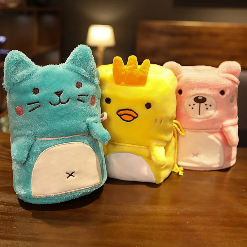 Милый плюшевый плащ с собачкой хаски 1 шт. мягкий изображением мультяшных