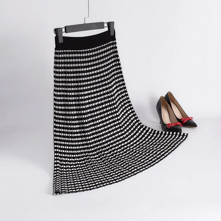 Женская трикотажная юбка Осень зима 2019 Европейская и американская мода