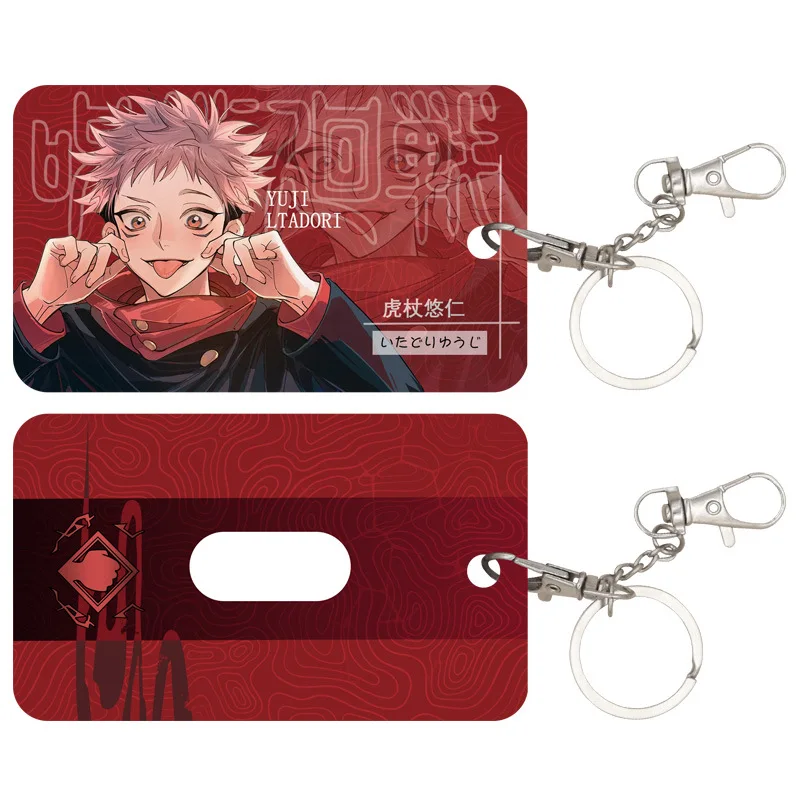 

2021 Hot Anime Jujutsu Kaisen Abs Bus Bank Card Holder Student Keychain Card Case Cosplay Cover Pendant Prop Decor Xmas Gifts