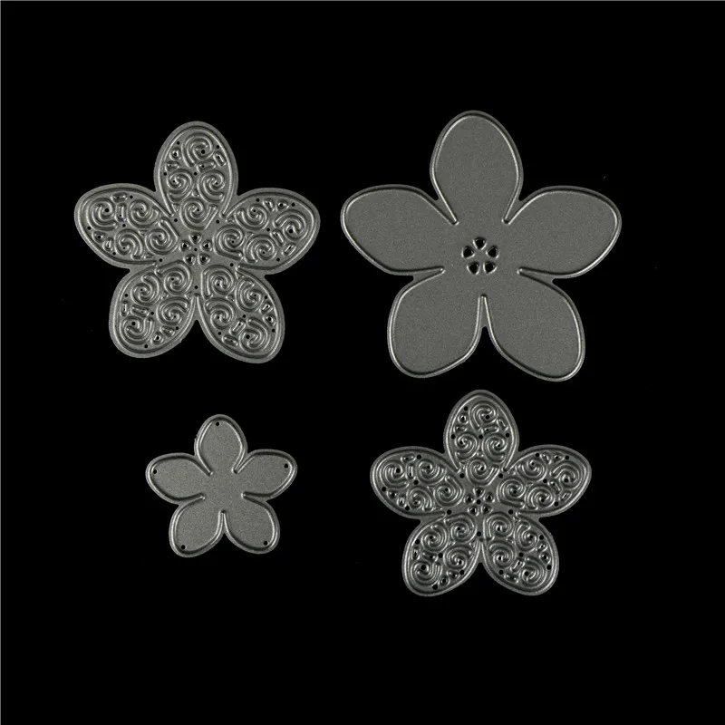 4 шт. Новинка цветы резки трафареты для DIY Скрапбукинг/фотоальбом