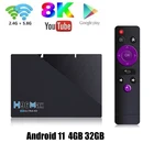 Приставка Смарт-ТВ H96 MAX RK3566, Android 11, 8K, Hd, Youtube, Google Play, 2,4 ГГц и 5,8 ГГц, Wi-Fi, BLE, медиаплеер, HDR, 4 Гб, 32 ГБ, ТВ-приставка