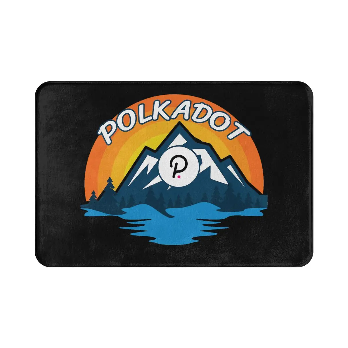

Polkadot Crypto Miners Bathroom Non-Slip Carpet DOT Mountain Sunset Bedroom Mat Welcome Doormat Floor Decor Rug
