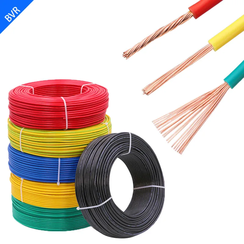

10 метров BVR 18/17/15/13/11/9/7Awg провод для улучшения дома, оболочка из ПВХ, одножильный многожильный гибкий кабель с чистым медным сердечником