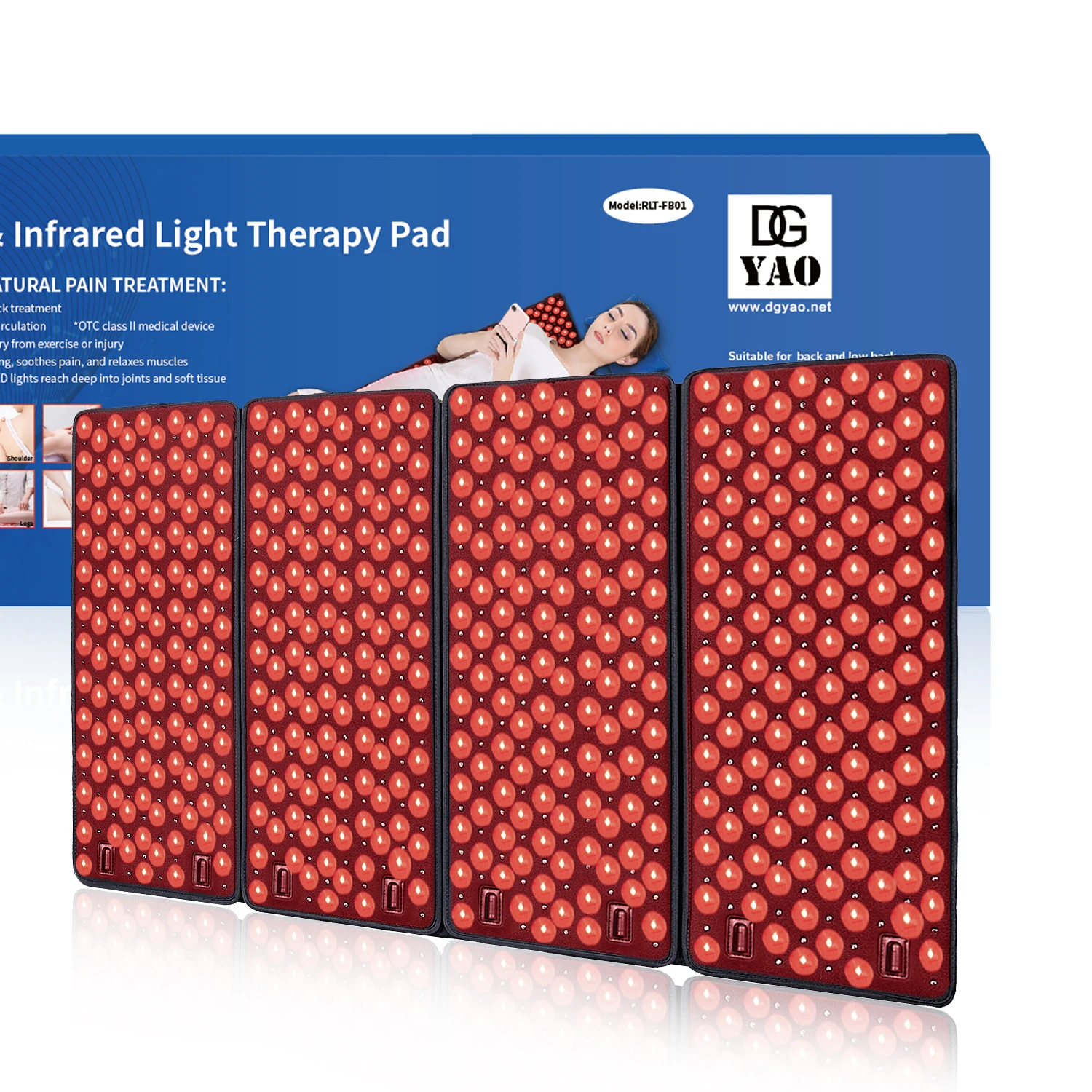 

DGYAO 660nm 880nm Red Infrared Light Therapy For Whole Body Relax LED Pain Relief Panel Treatment Home Deep Penetrate Therapy