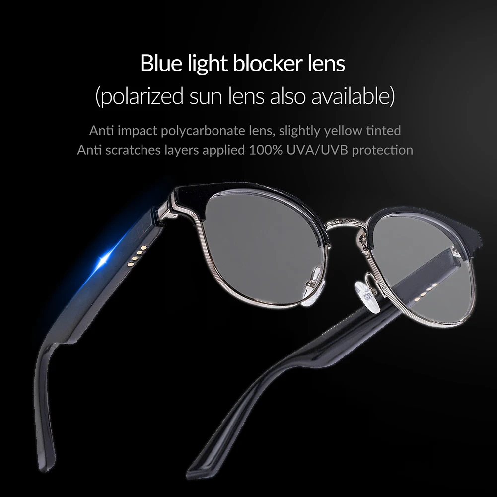 Open-ear Glasses Headphones Smart Bluetooth Waterproof Sunglasses Headset Smart Glasses Bluetooth Earphone Headphone