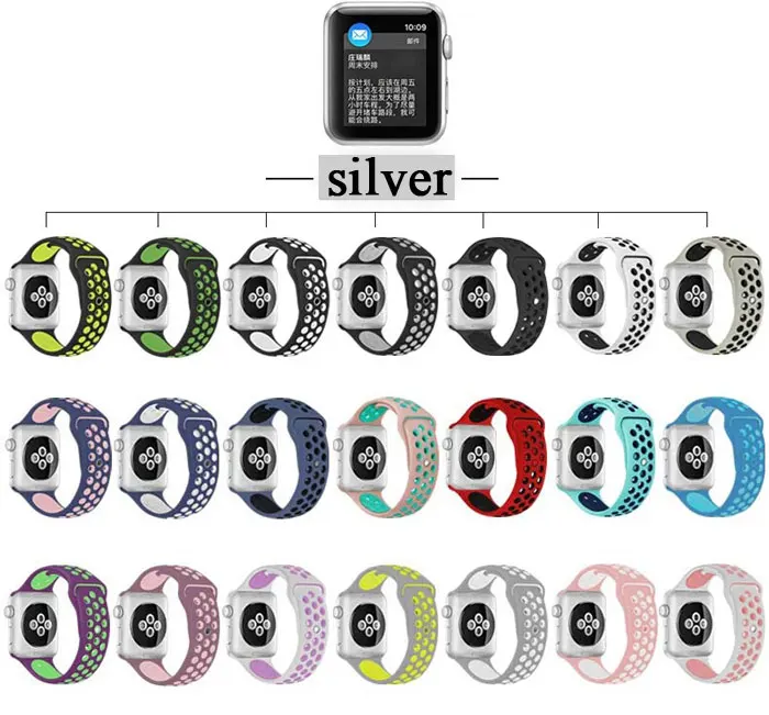 Спортивный ремешок для часов для apple watch группа 4 5 44 мм 40 мм, 42 мм, 38 мм, версия наручных часов iwatch, браслет series 5/4/3/2/1 силиконовый ремешок для часов с резиновой лентой