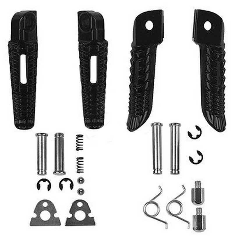 

Front Rear Footrests Foot Pegs For Suzuki GSXR1000 2005-2014 GSX-R Black