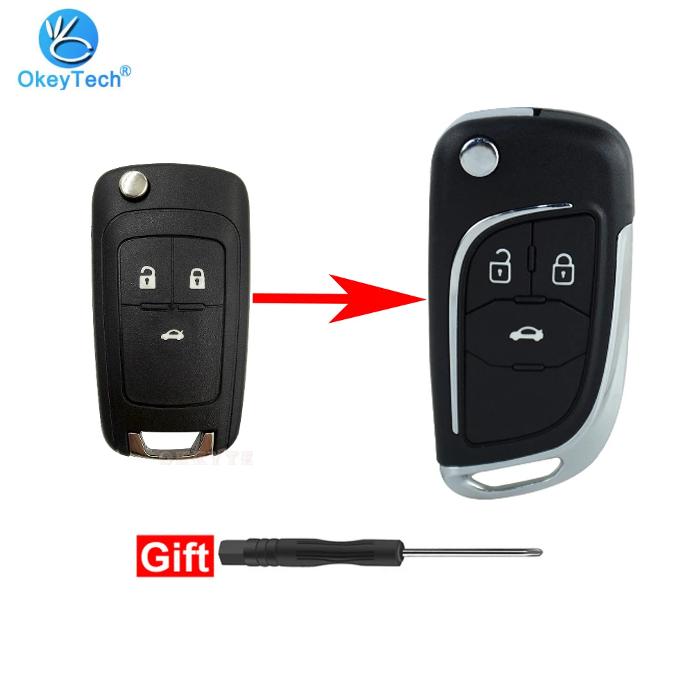Модифицированный раскладной чехол OkeyTech для ключей Opel Vauxhall Insignia Chevrolet Aveo Cruze Orlando
