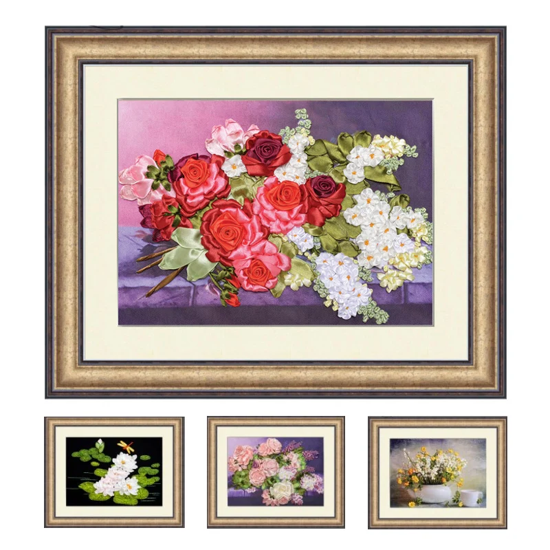 DIY Набор для вышивки лентами легкое Рукоделие Ремесло вышивка крестиком ручной