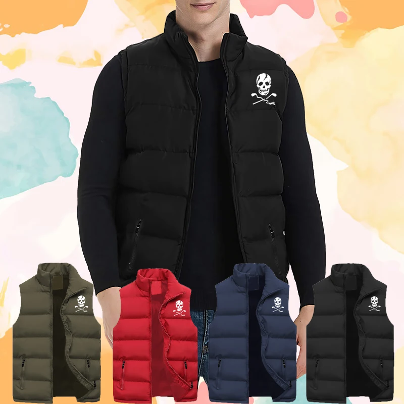 Мужская куртка без рукавов теплая уличная одежда в стиле Харадзюку с принтом