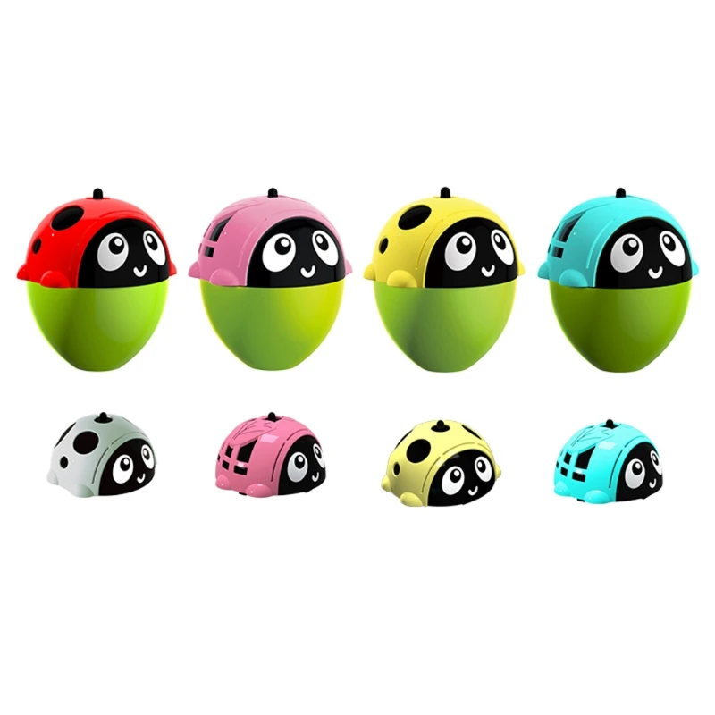 

T5EC Children's Simulated Ladybug Shaped Pull Back Car Toy Kids Simulated Pull Back Car Lifelike Ladybug Portable Toys