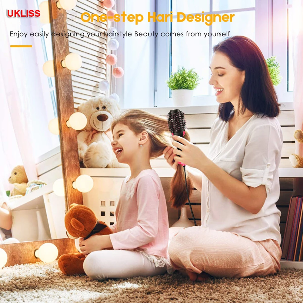 

3 in 1 One Step Hair Dryers And Volumizer Blower Hot Air Straightener Curler Function Hot Hair Dryer Air Brush For Women
