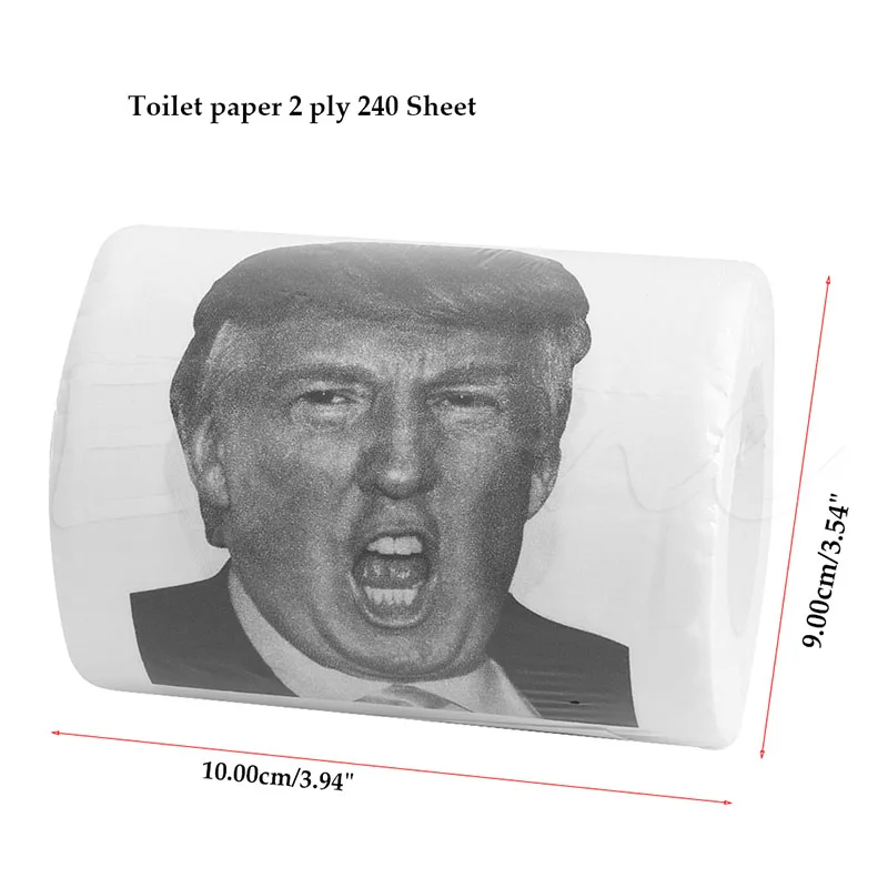 Новинка рулон смешной туалетной бумаги с Дональдом Трампом новинка забавный