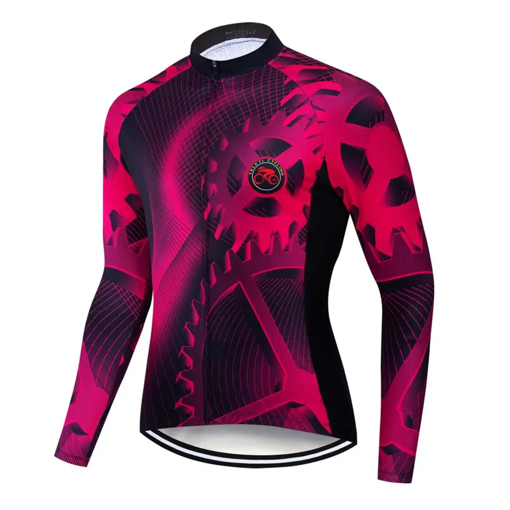 Новинка 2019 мужские футболки Maillots Ciclismo с длинным рукавом для велоспорта на