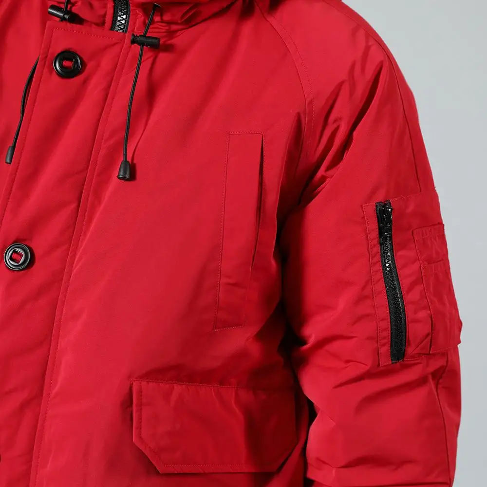 Мужская короткая куртка бомбер SIMWOOD модная теплая на 90% ном сером утином пуху с