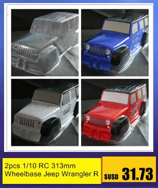 2 шт. 1/10 RC 313 мм Колесная база Jeep Wrangler Rubicon ПВХ корпус для Рок Гусеничный осевой SCX10 D90 TAMIYA CC01 hsp Monster truck
