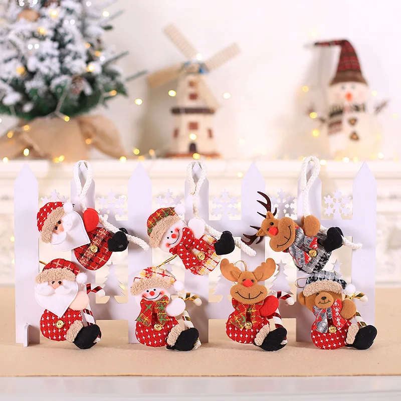 

Santa Claus Doll Christmas Ornaments Christmas Tree Decorations DIY Xmas Hanging Pendant Home Decorations Gifts 2022 New Year