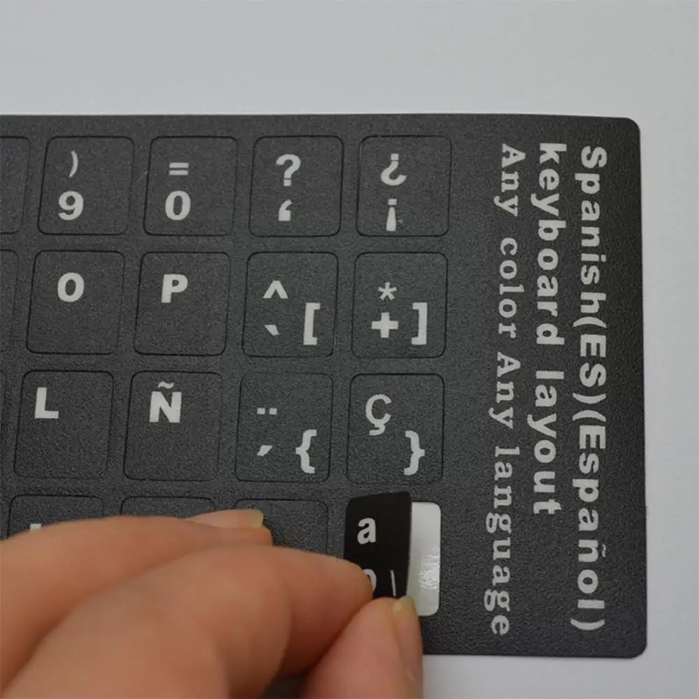 

1pcs Spanish Russian Arabic French German Hebrew Italian German Standard Stickers Language Computer Korean Keyboard Waterpr H9w9