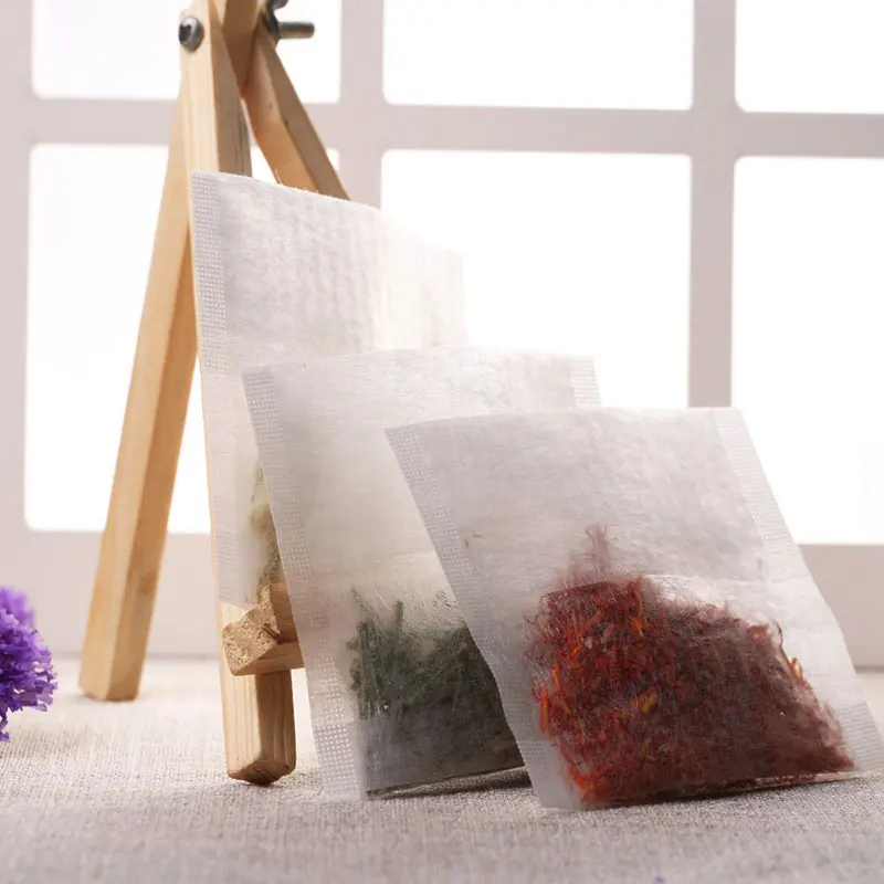 100 шт./лот 7*10 см Экологичные складные чайные пакеты из кукурузного волокна