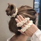 Женские круглые жемчужные резинки для волос, модные резинки для волос в Корейском стиле, резинки для волос для девочек, аксессуары для волос