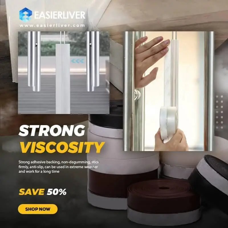 Уплотнительная лента для дверей 5 м самоклеящаяся звукоизоляция силиконовая |