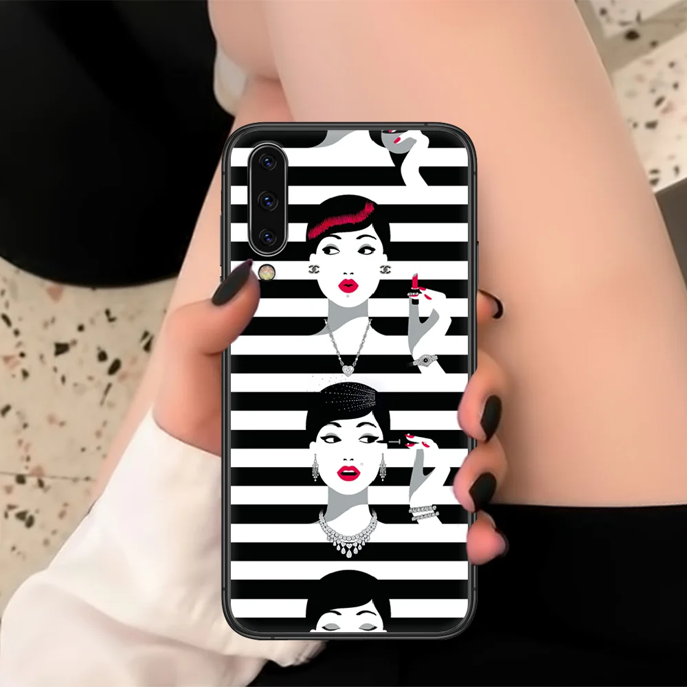 

vogue Phone Case For Samsung Galaxy A 3 5 7 8 10 20 E 21 30 S 40 50 51 70 71 Black black Funda Trend Coque Pretty Back Silicone