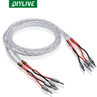 a pair of diylive hifi silver plated speaker cables for sound systems high end 6n occ speaker cab0les 5m 8m10m