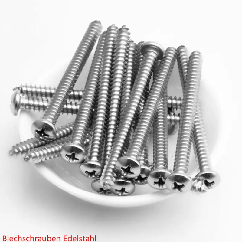 

304 stainless steel cross Phillips round head tapping wood screw classification kit, size from 1.4mm to 6mm