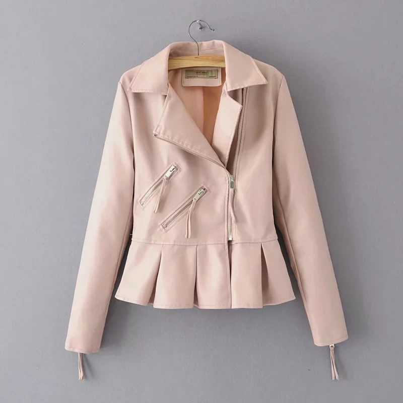 Спринт зимняя куртка из искусственной кожи pu Женская Зимняя Красная черная