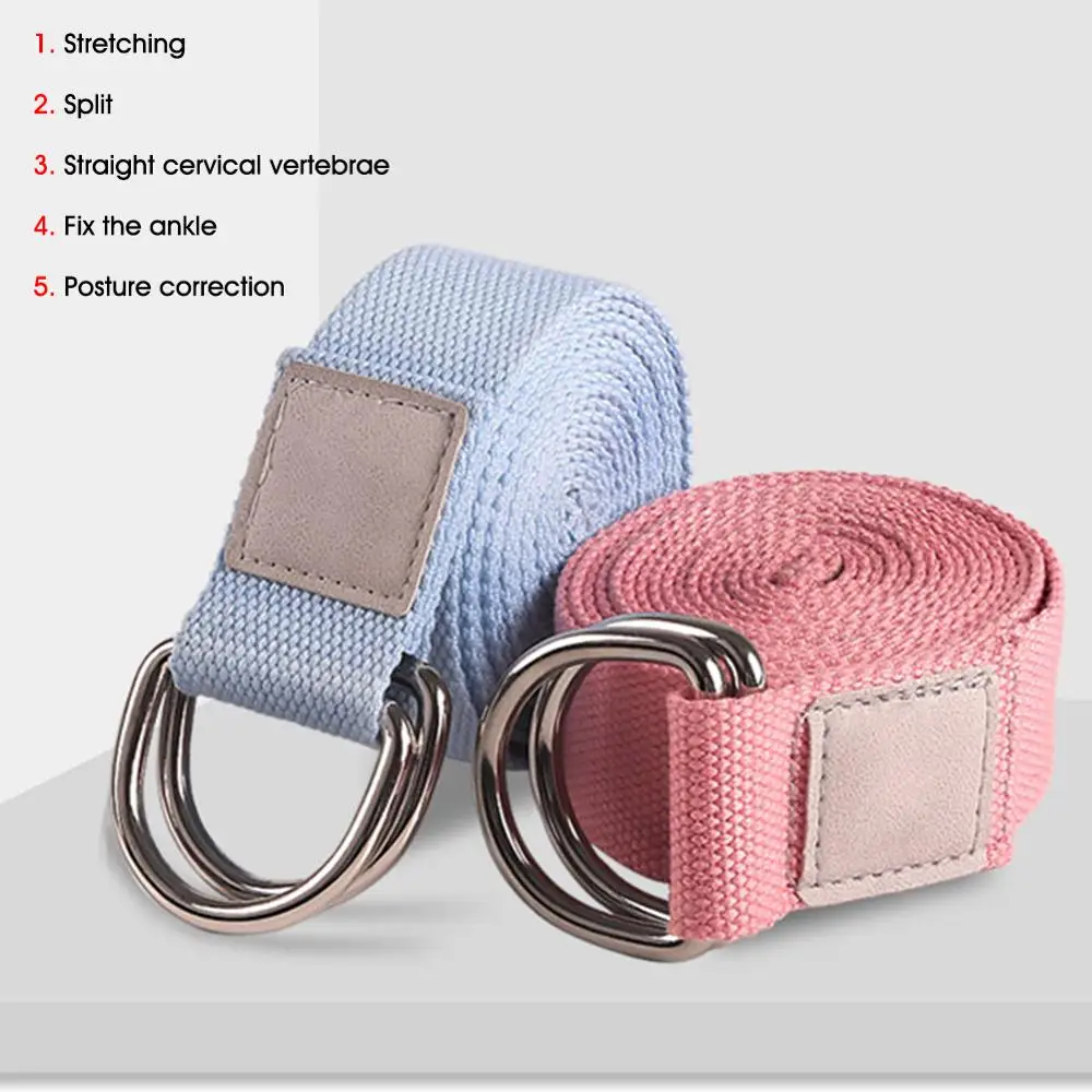 

Yoga Strap Inelastic Stretch Bands with Adjustable D-ring Buckles for Yoga, Pilates, Physical Therapy, Dance Bands for Exercise
