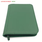 Кожаный чехол для переноски на молнии с отделением для карт Pokemon Album-торговая папка для альбома с боковой загрузкой Yugioh Card Binder - Green